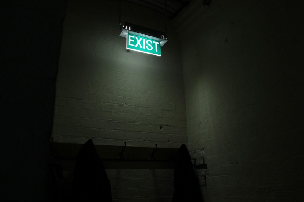 Exist - custom made sign