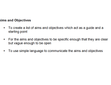 Aims and Objectives